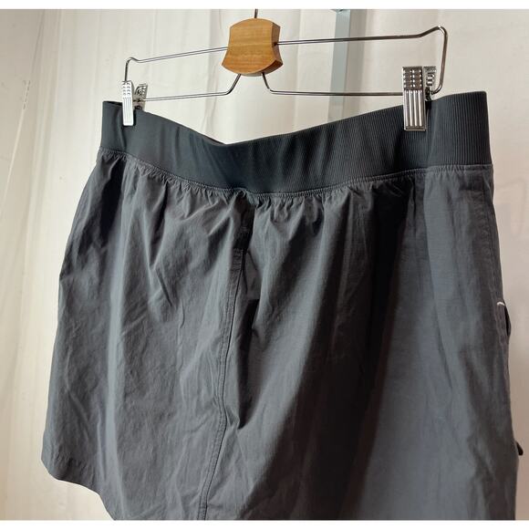 EDDIE BAUER  Size XL Pull On Skort Skirt with Shorts Nylon Ripstop Gray - Picture 7 of 9